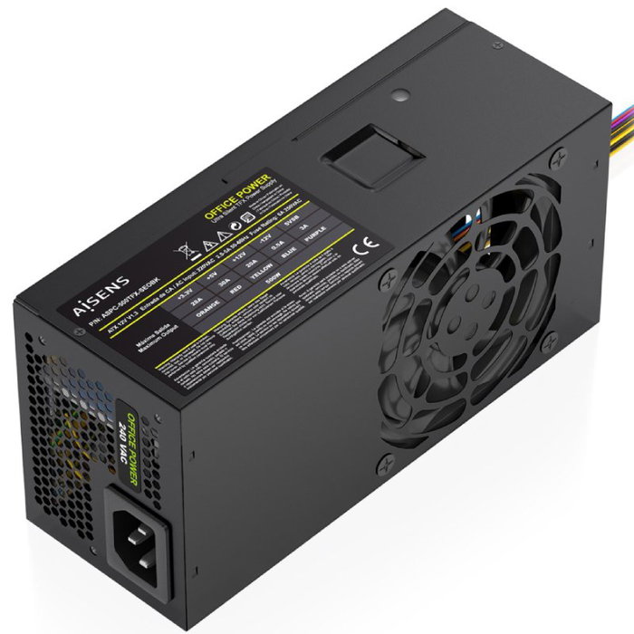 Aisens Fuente de Alimentación TFX 500W ASPC-500TFX-SEOBK Negra Aisens Fuente de Alimentación TFX 500W ASPC-500TFX-SEOBK Negra